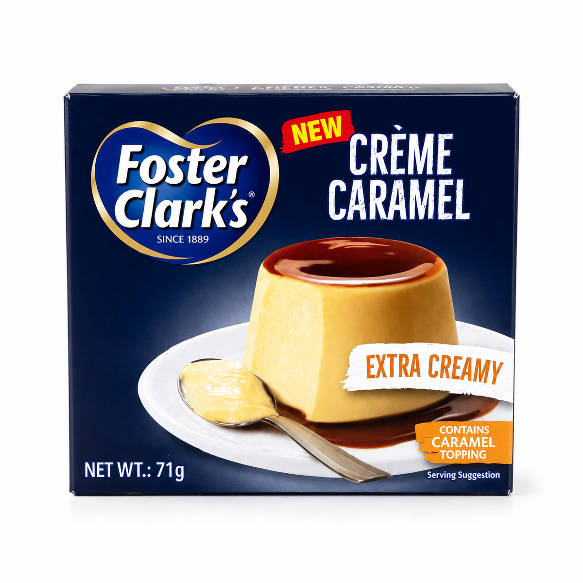 Foster Clark’s Crème Caramel Extra Creamy Dessert Mix with Caramel Topping – 71g | Imported from Malta – EU