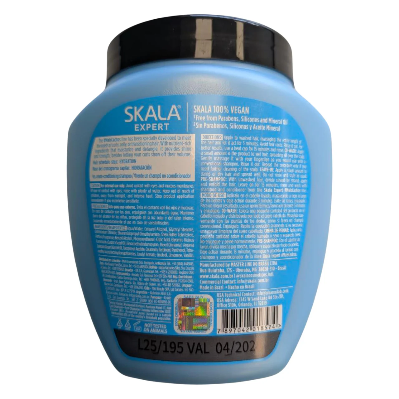 SKALA Brasil Mais Cachos 2-in-1 Curly Hair Conditioning Cream, 1000g, Vegan Formula