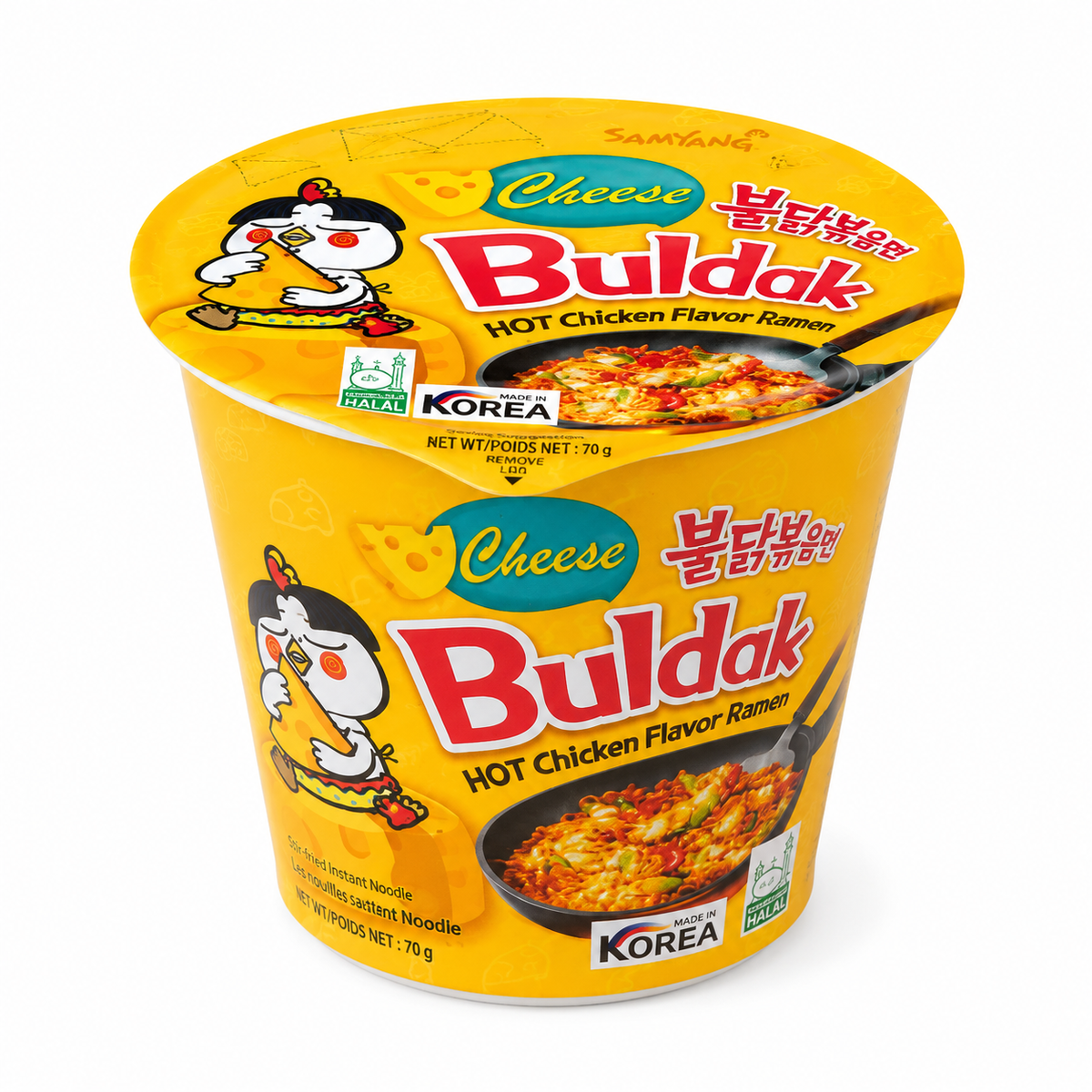 Samyang Buldak 2X Cheese Hot Chicken Flavor Ramen Cup 70g – Imported from Korea