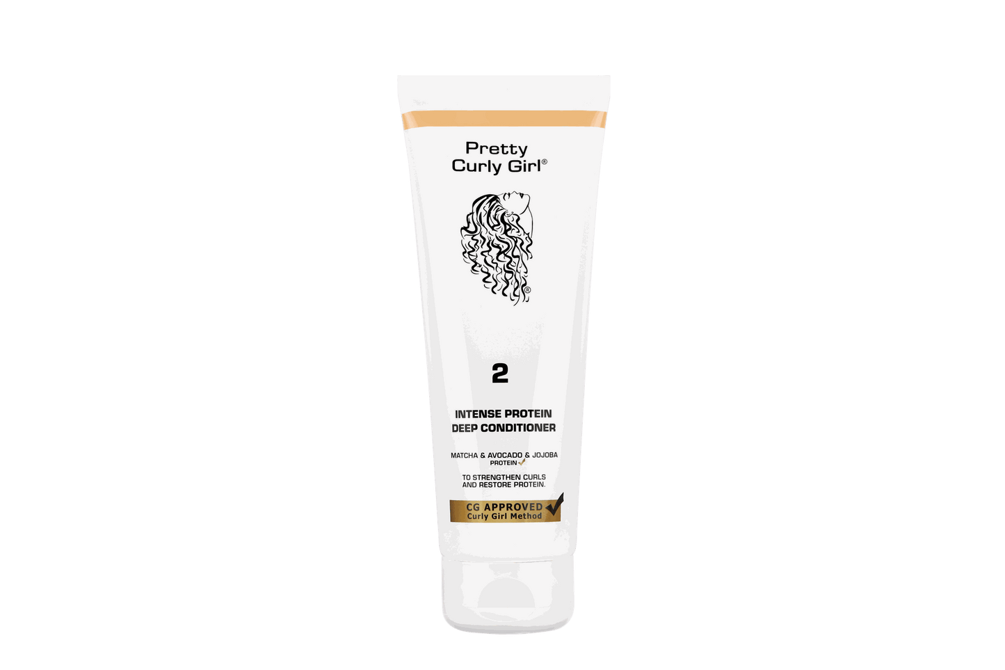 Pretty Curly Girl Intense Protein Deep Conditioner 250 ml / 8.5 oz, infused with Matcha, Avocado & Jojoba, made in the Netherlands