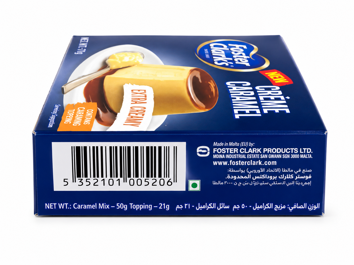 Foster Clark’s Crème Caramel Extra Creamy Dessert Mix with Caramel Topping – 71g | Imported from Malta – EU