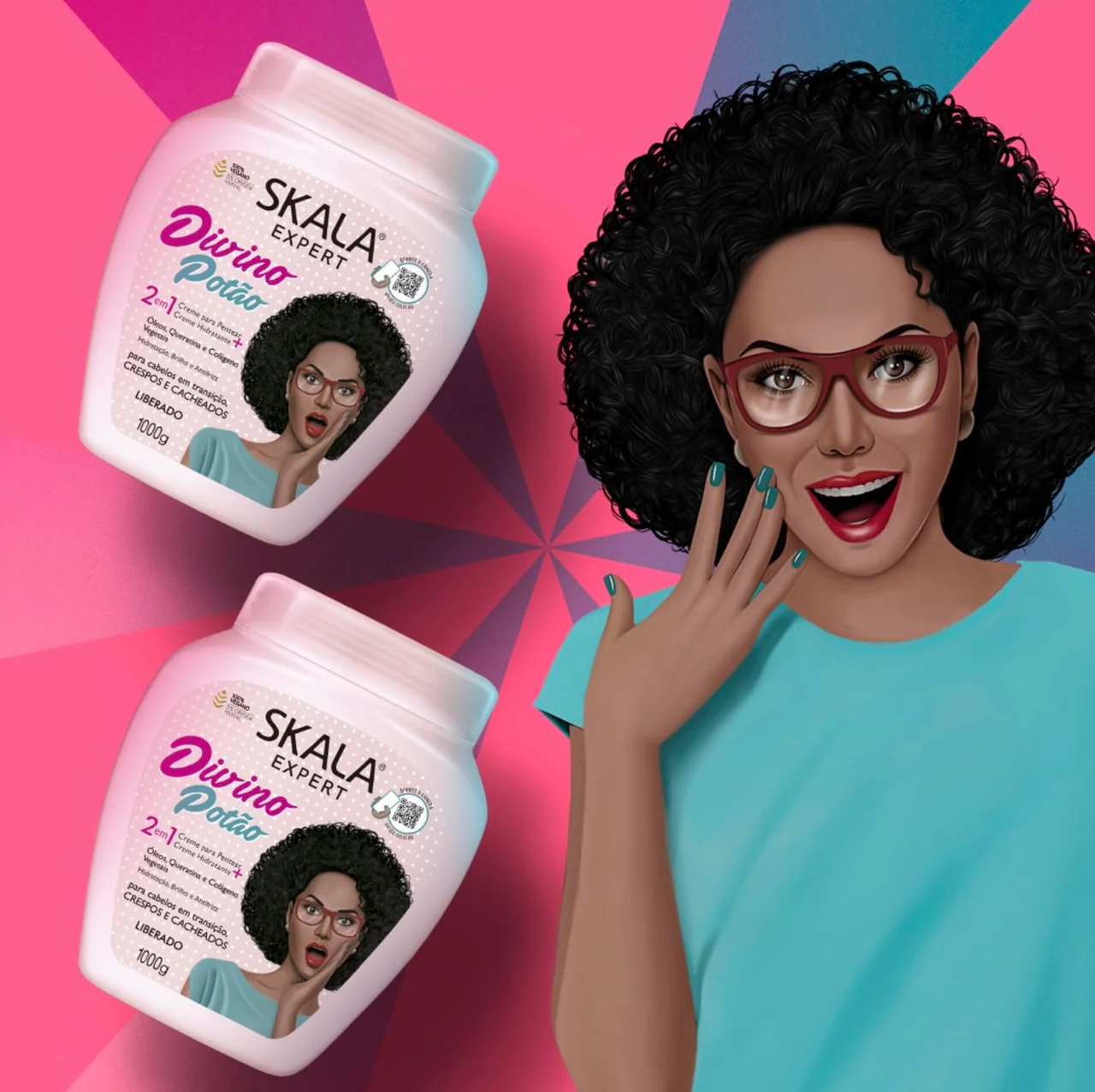 SKALA Expert Divino Potao 2-in-1 Hair Cream for Curly Hair, 1000g