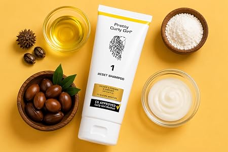 Pretty Curly Girl Reset Shampoo, Papaya and Avocado, Protein Free, 250 ml / 8.5 oz, made in the Netherlands