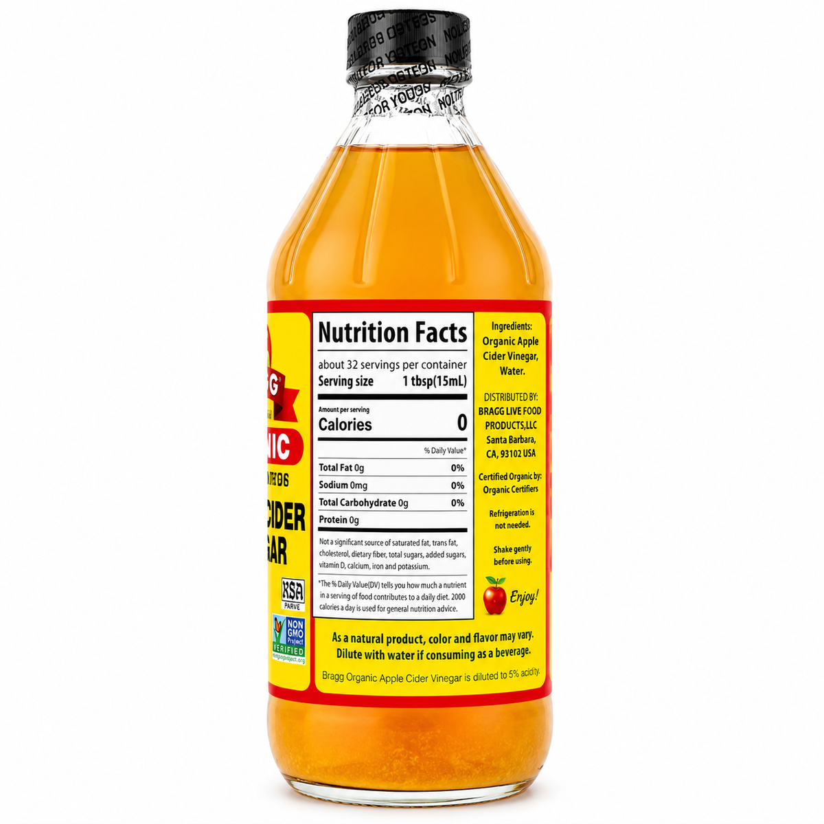 Bragg Organic Apple Cider Vinegar 473ml – Raw & Unfiltered | Imported from USA
