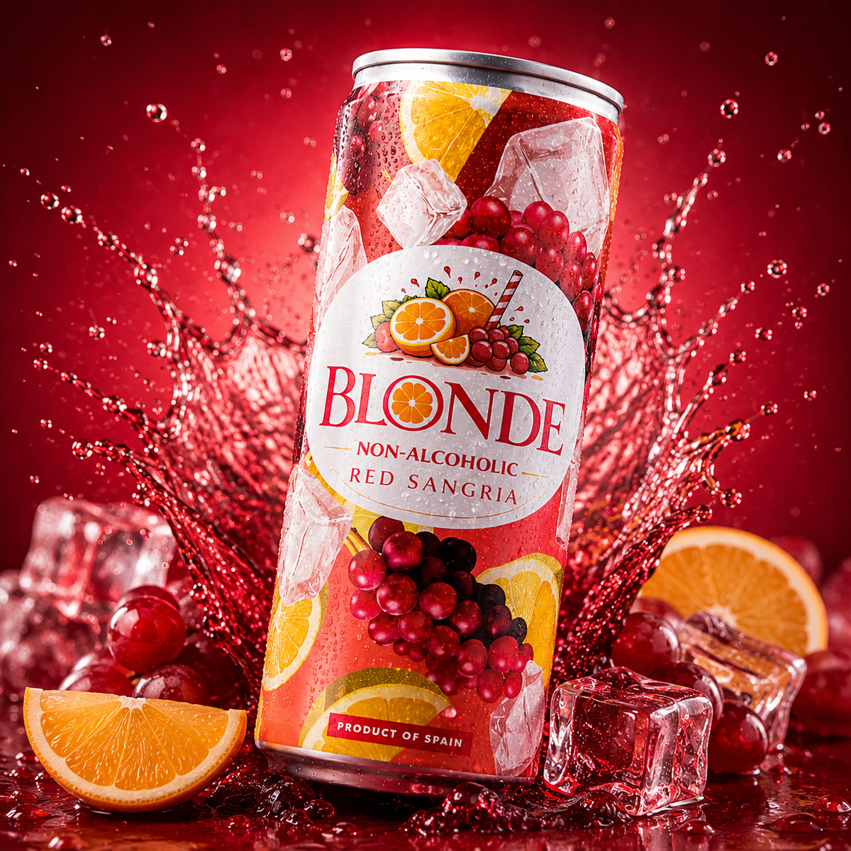 BLONDE Non-Alcoholic Red Sangria 250ml – Product of Spain