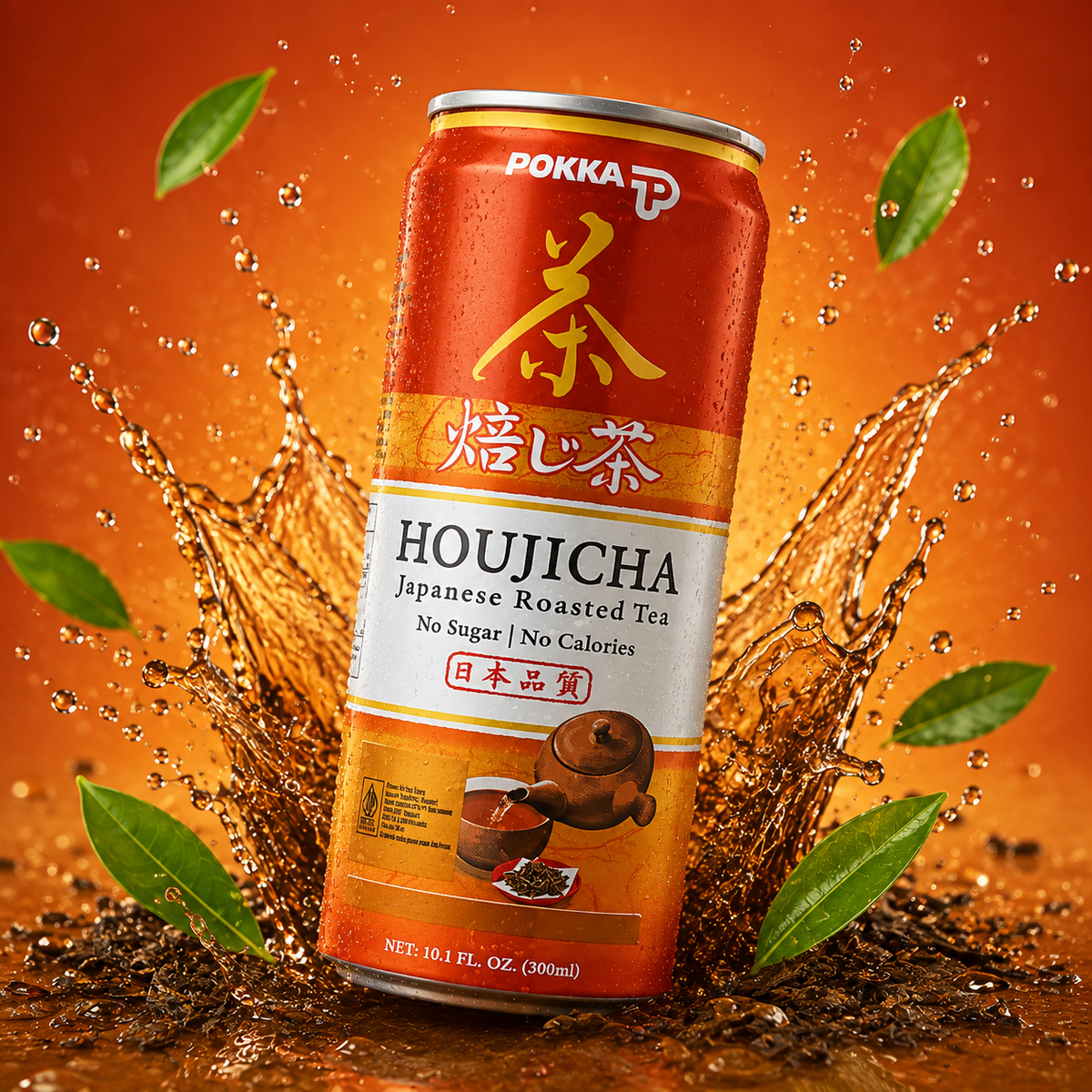 POKKA HOUJICHA Japanese Roasted Tea 300ml – Imported from Singapore