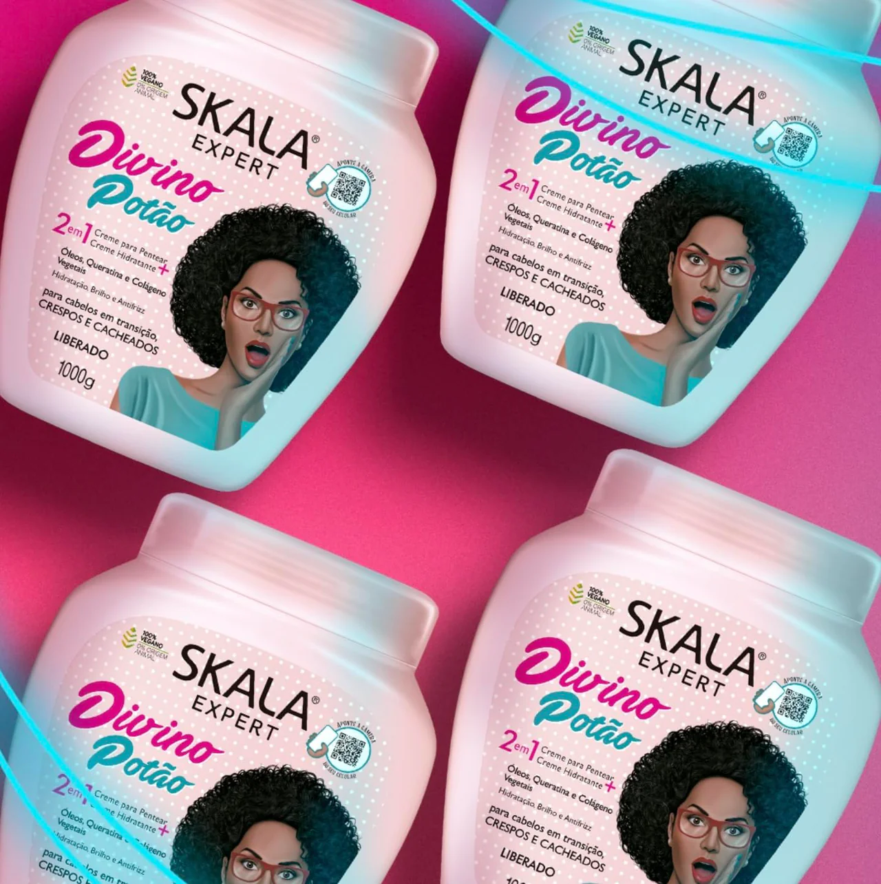Divino Potão Hair Treatment Cream jar – paraben-free curl care formula