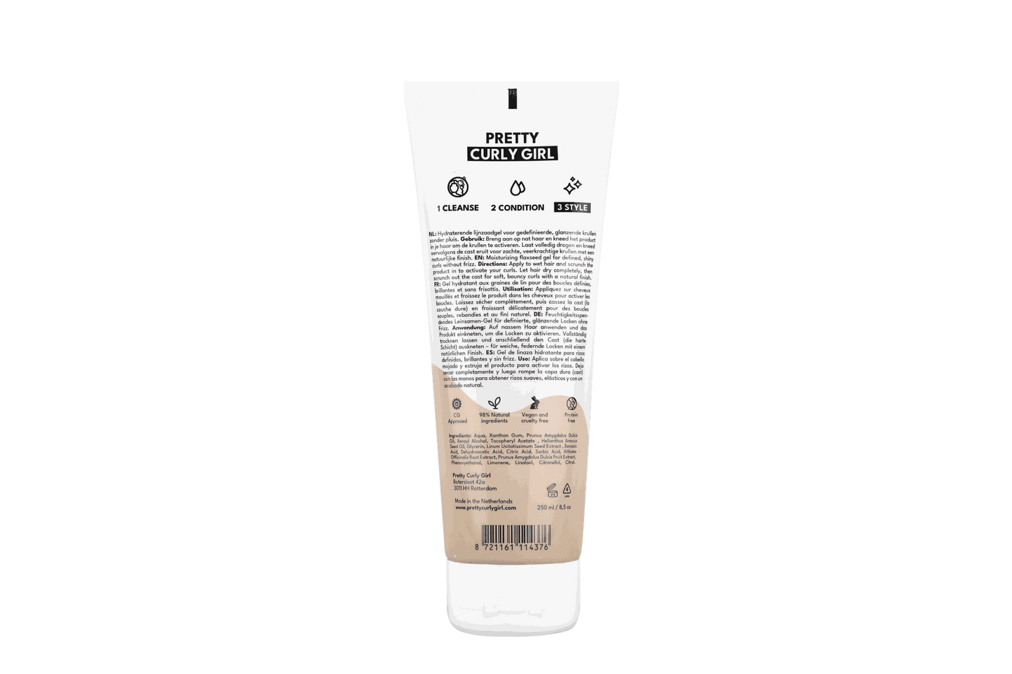Pretty Curly Girl Magical Flaxseed Gel (Medium Hold & Curl Definition) 250 ml / 8.5 oz, made in the Netherlands