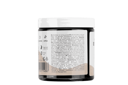 Pretty Curly Girl Coffee Scrub Shampoo, Exfoliates Scalp & Cleanses Hair, Anti-Dandruff, 250ml, Made in Netherlands
