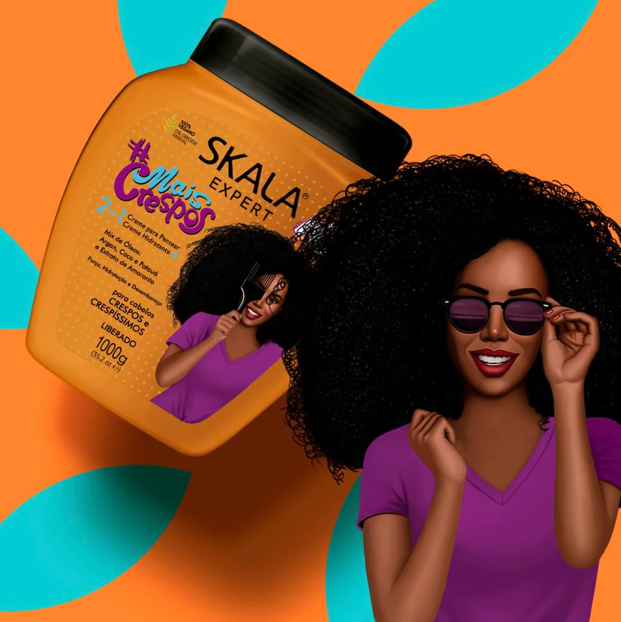 Brazilian SKALA hair cream for defined curls