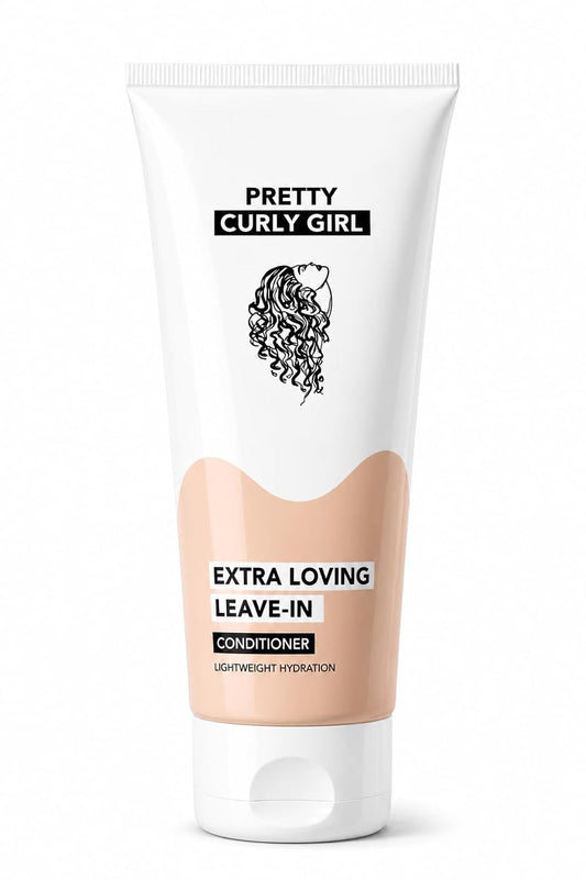 Pretty Curly Girl Extra Loving Leave-In Conditioner 250 ml / 8.5 oz, Lightweight Hydration, made in the Netherlands
