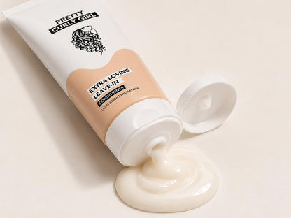 Pretty Curly Girl Extra Loving Leave-In Conditioner 250 ml / 8.5 oz, Lightweight Hydration, made in the Netherlands