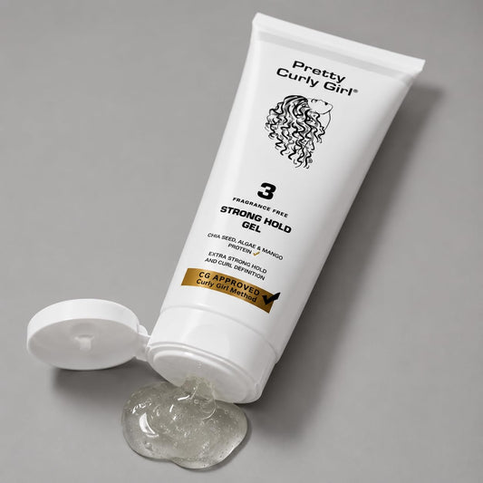Pretty Curly Girl Extra Strong Hold Gel (Fragrance Free) 250 ml / 8.5 oz, made in the Netherlands