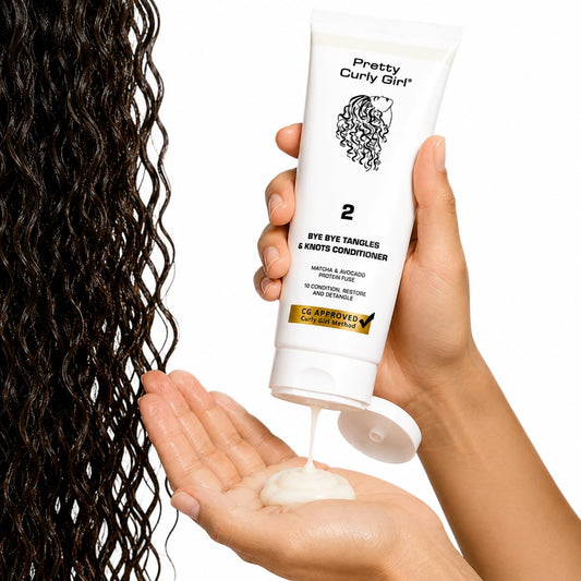 Pretty Curly Girl Bye Bye Tangles & Knots Conditioner 250 ml / 8.5 oz (Protein Free) 250 ml / 8.5 oz, made in the Netherlands