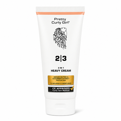 Pretty Curly Girl 2|3 Heavy Cream – 2-in-1 Moisturizing Curl Cream 100ML (Protein-Free, CG Approved)