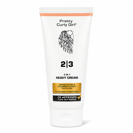 Pretty Curly Girl 2|3 Heavy Cream – 2-in-1 Moisturizing Curl Cream 100ML (Protein-Free, CG Approved)