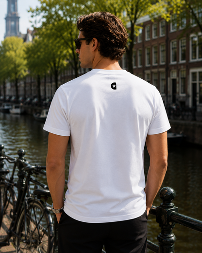 Men's Logo T-Shirt, White, Premium Cotton, Crew Neck, Casual Wear