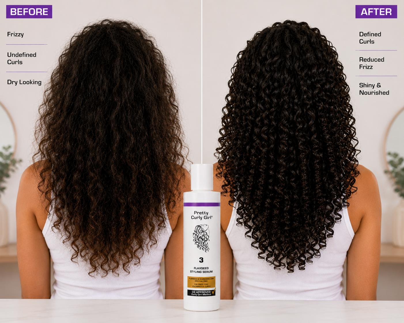 Pretty Curly Girl Flaxseed Serum 250ml, Made in Netherlands