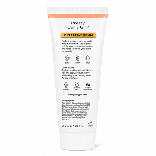 Pretty Curly Girl 2|3 Heavy Cream – 2-in-1 Moisturizing Curl Cream 100ML (Protein-Free, CG Approved)