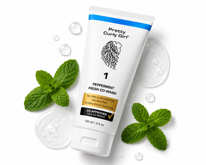 Pretty Curly Girl Peppermint Fresh Co-Wash 100ML – Protein-Free CG Approved Cleanser