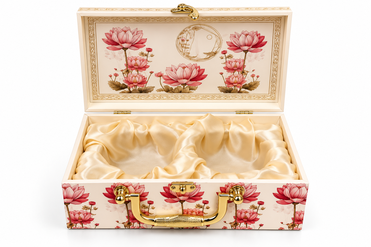 Gift Hamper with Imported Dried Fruits Box – 2 Glass Jars – Design 2