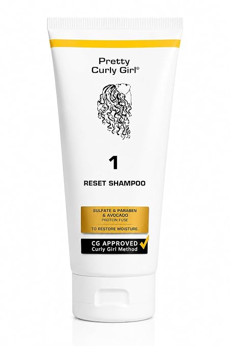 Pretty Curly Girl Reset Shampoo, Papaya and Avocado, Protein Free, 250 ml / 8.5 oz, made in the Netherlands